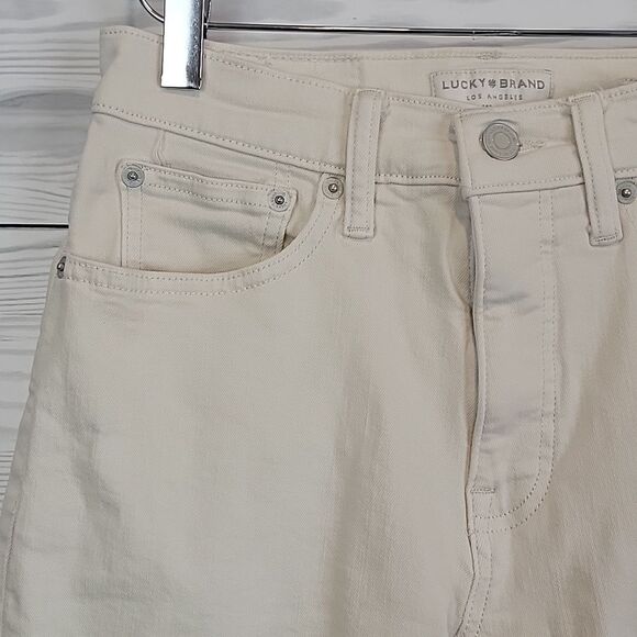 Lucky Brand Bridgette high rise skinny jeans in bone beige Women's Size 4 - Picture 7 of 16